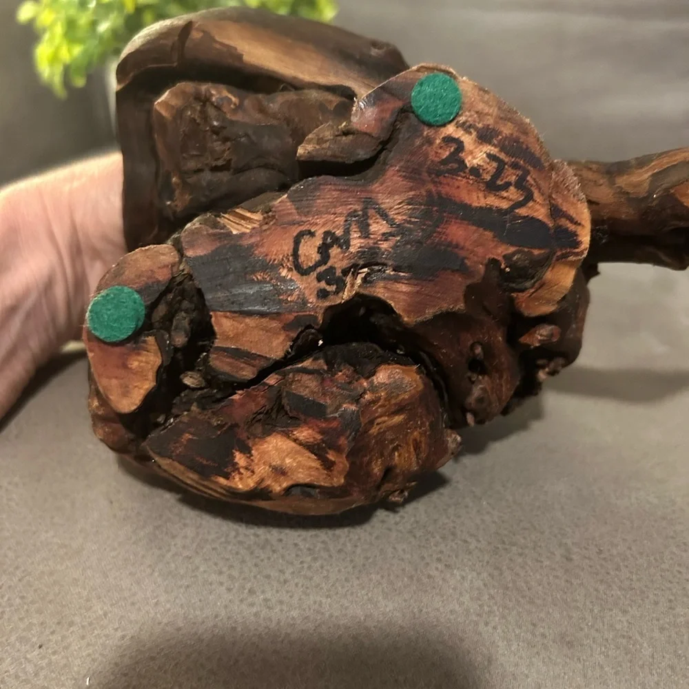 50%offw❤️ 8” redwood driftwood art sculpture handcrafted Signed Cam 3-23